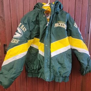 Vintage Starter Pro Line Green Bay Packers Puffer Jacket Men’s M NFL Hooded